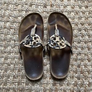 Tory Burch, Miller Cloud Snakeskin sandals, Size 7.5